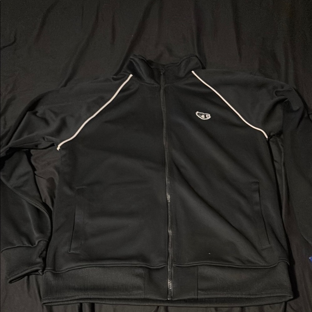 Champion Black Jacket with White Accents